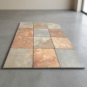 Carreaux de porcelaine d'extérieur naturels à lattes de 20 mm R11, robustes, mats, antidérapants, 60x60 cm, pour pavage et revêtements de sol modernes de salle de bain - Product Image 6