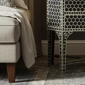 High on Demand Inlay Drawer Handmade Wooden <b>Bedside</b> Drawer with Artistic Inlay Work Available at Affordable Price - Product Image 5