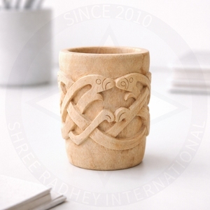 แก้วมักทำจากไม้แกะสลักด้วยมือภาชนะใส่เครื่องดื่มแนวชนบทสำหรับดิวาลีและรอมฎอนมีกาวในตัวสำหรับเบียร์กาแฟและของขวัญ - Product Image 4