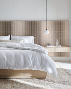 Wholesale Japandi Style Solid Wood <b>Bed</b> | Slatted Headboard <b>Platform</b> <b>Bed</b> <b>with</b> <b>Storage</b> Drawers - Product Image 6
