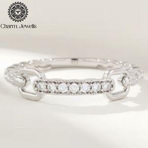Charm_Jewells 18K Gold Plated <b>Silver</b> Moissanite IGI Certified 3 GM <b>Eternity</b> Band <b>Ring</b> Brilliant Cut Prong Setting Women's <b>Ring</b> - Product Image 6