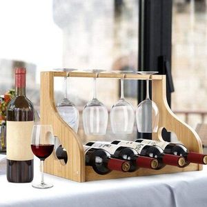 Accessoire de luxe pour la salle à manger, sculpture en bois moderne, présentoir à vin artistique, élégant porte-bouteille artisanal pour la décoration intérieure. - Product Image 1