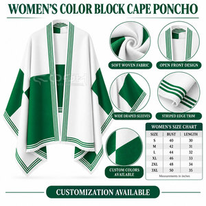 Ponchos et capes chauds d'hiver grande taille pour femmes Cosh International Sorority Sisterhood, châles et étoles surdimensionnés, pulls en cachemire - Product Image 6