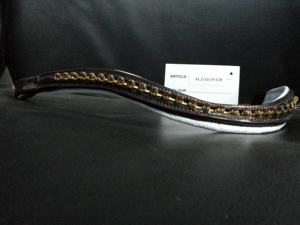 Premium Horse Products Cadena duradera de fijación en caliente Crystal Leather Brow Band Artículo caliente - Product Image 3
