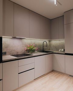 Ensemble de meubles de cuisine modulaires en bois de bouleau entièrement équipés SANYANG, meubles de rangement, design moderne complet, facile à nettoyer - Product Image 1