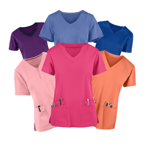 ชุด2025สครับสีฟ้า Neivy สำหรับผู้หญิงชุดจั๊มสูทสีชมพูสำหรับโรงพยาบาล - Product Image 1