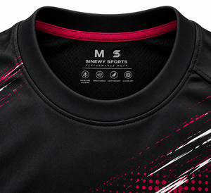 SINEWY SPORTS Conjunto de Camiseta de Fútbol para Hombre, Negro y Rojo Degradado, Sublimada, Manga Corta, Absorbe la Humedad, Ajuste Atlético, para Adultos - Product Image 4