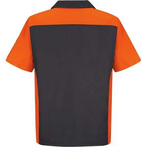 Chemise à manches courtes décontractée pour homme personnalisée, bicolore, col rond, 100% coton, tissu tissé anti-froissement - Product Image 4