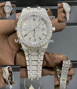 นาฬิกาโมอิสซาไนต์แบบ Iced Out, นาฬิกาเพชร, นาฬิกาฮิปฮอป, นาฬิกาหรู, นาฬิกาอัตโนมัติ, นาฬิกาแบบ Buss Down สำหรับผู้ชาย - Product Image 5