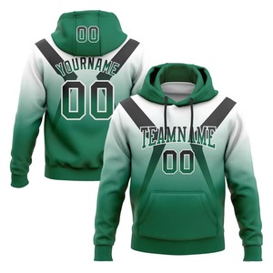 <b>Men's</b> Hooded Sweatshirt Custom Teamname Number Striped Design Pocket Casual Autumn Wear 100% Polyester Regular Fit - Product Image 2