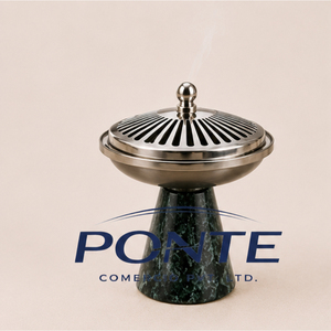 Quemador de Bakhoor Árabe con Base de Metal y Mármol, Estilo Moderno de Oriente Medio, Mubkhar para Oud, Quemador de Incienso, Accesorios de Aromaterapia - Product Image 3