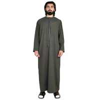 Abaya de Luxe Émiratie Premium pour Hommes – Tenue Arabe Traditionnelle Élégante, Légère, Douce et Respirante à Quatre Voies