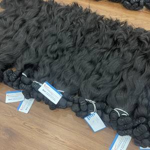 Paquete de extensiones de cabello de trama ondulada natural de gran cantidad de cabello crudo vietnamita sin procesar en stock listo para enviar - Product Image 6