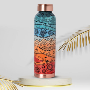 Enamel <b>Copper</b> <b>Water</b> <b>Bottle</b> Drinking Custom Printed 1L Pure <b>Copper</b> <b>Water</b> <b>Bottle</b> Seamless Leak-Proof <b>Bottle</b> - Product Image 2