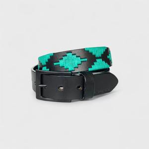 Ceinture POLO BELT, ceinture argentine, cuir de vachette pleine fleur 100%, boucle en laiton durable - largeur 32 mm, épaisseur 4 mm, couleur tan noir - Product Image 1