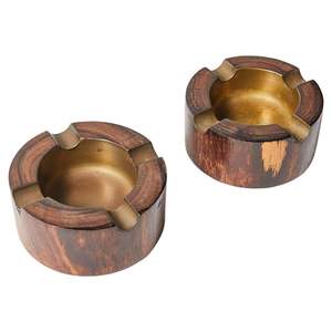 Premium Handmade American Style Wooden Tabletop Cigar <b>Ashtray</b> Customized Shape Classic Eco-Friendly Smoking Accessory for Home - Product Image 1