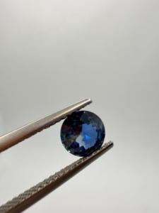 Zafiro Azul Real Natural de 6MM, Gema Suelta Redonda de 1.05CT, Origen Ceilán, para Joyería Personalizada, Efecto de Color Zehra - Product Image 6