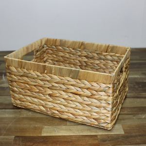 Rectangular Natural Rattan Storage Basket With Handles <b>Rustic</b> Multi-Purpose Organizer - Product Image 5