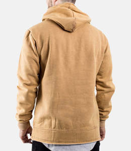 Sudadera con capucha para hombre, diseño moderno en color marrón claro, 100% algodón, con bolsillos tipo canguro, corte holgado, para uso en invierno. - Product Image 2