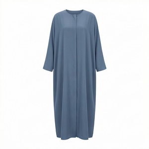 Robe musulmane modeste pour femmes, vente en gros, abaya brillante à manches chauve-souris pour l'été, vêtements traditionnels, grande taille, couleur personnalisée - Product Image 1