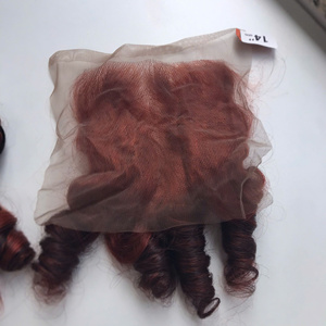 Vente en gros de paquets bouclés vierges super doublement étirés avec fermeture frontale extensions de cheveux humains vietnamiens cuticules alignées - Product Image 5