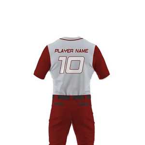 Uniforme de Béisbol Personalizado para Hombre, Jersey Rojo y Blanco, Pantalones Transpirables que Absorben la Humedad, Nombre del Equipo Impreso por Transferencia de Calor, Número 10 en la Parte Delantera - Product Image 4