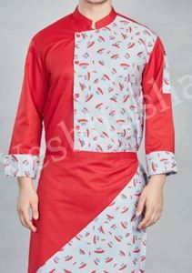 เสื้อเชฟผู้ชาย แขนยาว ผ้ากาเบอร์ดีน ติดกระดุมแป๊ก สำหรับร้านอาหารและบาร์ ยี่ห้อ Vesbhusha - Product Image 4