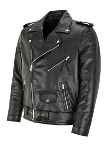 Chaquetas de Hombre de Diseño Personalizado, Chaqueta de Motociclista de Cuero Genuino para Hombre, Ajustada, Impermeable y Resistente al Viento - Product Image 4