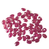 Vivaaz Gems Pierres précieuses naturelles rubis rouge ovales 4x6mm, facettées, calibrées, chauffées, de Birmanie, certifiées par une tierce partie, pour la fabrication de bijoux