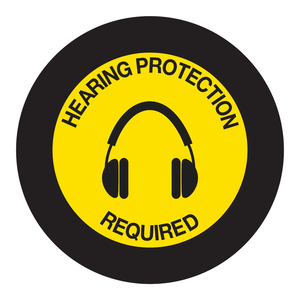 Brady GOBO Safety Sign <b>Slide</b>-Hearing Protection Required 1.48 in Dia PVC Warning Sign <b>for</b> Safety <b>Projectors</b> - Product Image 3