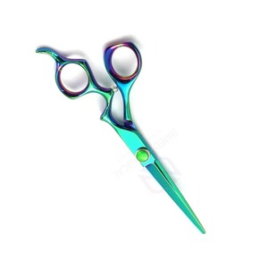 Ciseaux de coiffure professionnels |   Poignée en acier inoxydable de couleur arc-en-ciel, design élégant, pour salon de coiffure, haute qualité, OEM - Product Image 4