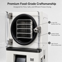 Draagbare Mini Vriesdroger 2kg/batch 0,2m² Huishoudelijke Voedsel-lyofilisator voor het drogen van fruit, groenten, snoep en dierenvoer