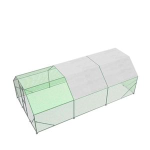 Recinto per Polli in Rete Metallica Zincata Rivestita in PVC, 200 Piedi Quadrati, Chiudibile a Chiave, 10FT X 20FT TMG CRS1020, Recinzioni e Box per Animali - Product Image 5