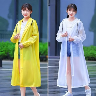 Men and Women's Thick EVA One-Piece Full Body Raincoat Long Outdoor Riding Only Portable for Adults