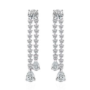 Pendientes Funcionales con Diamantes Cultivados en Laboratorio, Redondos y en Forma de Pera, Certificados por IGI, DEF VVS VS, Oro y Plata, Convertibles, Multiusos - Product Image 6