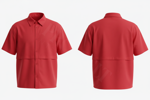 Camisa de Vestir Ligera y Transpirable, de Color Liso, Moderna, de Manga Corta, con Botones, Cuello Casual, para Oficina, Verano - Product Image 2