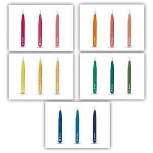 Pinzas para pestañas Plasma Black cerca de mí, hechas de acero inoxidable de alta calidad, estilo ruso, para mujeres. - Product Image 5