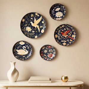 Juego de 5 Placas Decorativas de Metal para Pared con Diseño de Aves, Decoración para el Hogar, Arte de Pared para Colgar en la Sala de Estar, Dormitorio y Oficina - Product Image 3