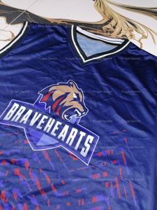 Maillot de basketball sans manches Bravehearts pour homme, col en V, imprimé par transfert thermique, polyester/coton, écologique, séchage rapide, motif géométrique - Product Image 3