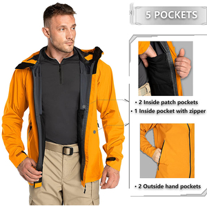 Veste coupe-vent d'hiver pour homme à prix raisonnable, avec logo frontal, respirante, écologique, séchage rapide, style décontracté et tendance - Product Image 2