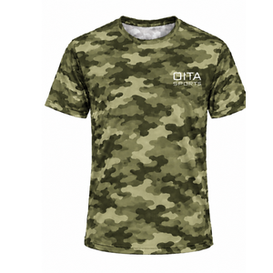 Camiseta de Camuflaje Verde Oliva para Hombre, Manga Corta, Cuello Redondo, Estampado de Camuflaje, para Entrenamiento al Aire Libre, Fitness, Running, Ropa Deportiva Activa - Product Image 1