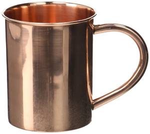 Mug en cuivre lisse fait main avec poignée courbée - Product Image 6