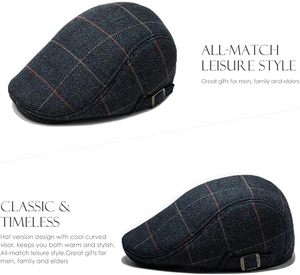 หมวกเบเร่ต์ผ้าแคนวาสสั่งทำได้ ขายส่ง สไตล์อังกฤษ ผ้าฝ้าย 100% แฟชั่นสำหรับทุกเพศ สไตล์ศิลปิน ทรงแบน ปรับขนาดได้ เหมาะสำหรับกิจกรรมกลางแจ้งในฤดูหนาว - Product Image 3
