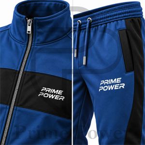 <b>Men's</b> Slim Fit Tracksuit Set Full Zip Sports Jacket <b>Tapered</b> <b>Jogger</b> Pants Gym Running Training Activewear OEM Manufacturer - Product Image 5