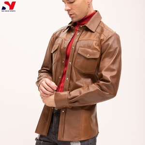 Camisas de Cuero Genuino Personalizadas al Por Mayor para Hombre Hechas en Pakistán, Bajo Costo, Precio Económico, Mejor Precio - Product Image 5