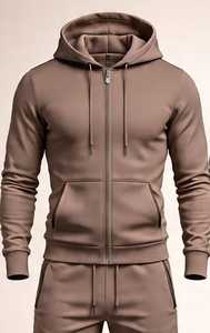 Conjunto Deportivo Shagaf para Hombre, Cómodo, Bordado, de Secado Rápido, para Invierno, 100% Algodón, Informal, con Logotipo Frontal, 380g, Cuello Alto - Product Image 4
