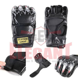 Guantes de MMA Grappling Guantes de MMA de cuero PU con estampado personalizado duradero para niños Guantes de PU Muay Thai MMA de Elegant Sports - Product Image 5