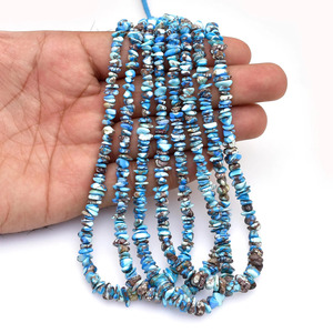 Perles de turquoise naturelle laveuse de 5 mm à 7 mm, qualité AAA+, provenant du Kazakhstan, non taillées, pour la création de bijoux. - Product Image 4