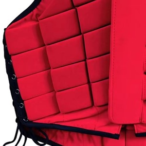 <b>Red</b> Neoprene Horse Riding Vest Sleeveless Waterproof With Velcro Closure Unisex Equestrian Safety Waistcoat - Product Image 6