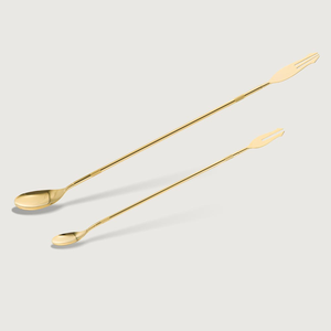 Cuchara de Barra de Latón Genuino Bold Blossom de Calidad Duradera con Mango Metálico de Diseño Moderno, OEM Disponible, Empaque Personalizado para Uso en Bares - Product Image 3